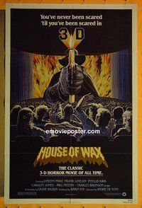 A576 HOUSE OF WAX one-sheet movie poster R81 3D Vincent Price