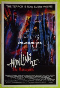 A591 HOWLING 3 int'l one-sheet movie poster '87 Otto, Annesley