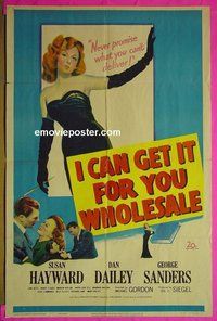 A596 I CAN GET IT FOR YOU WHOLESALE one-sheet movie poster '51 Hayward