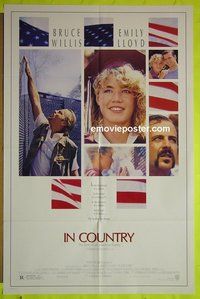 A614 IN COUNTRY one-sheet movie poster '89 Bruce Willis, Emily Lloyd
