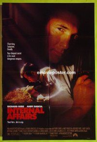 A631 INTERNAL AFFAIRS one-sheet movie poster '90 Richard Gere, Andy Garcia