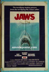A652 JAWS int'l 1sh '75 Steven Spielberg, Scheider