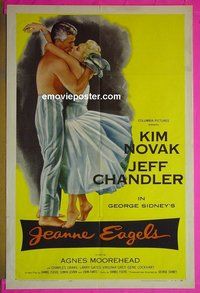 A655 JEANNE EAGELS one-sheet movie poster '57 Kim Novak, Chandler