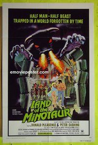 A698 LAND OF THE MINOTAUR one-sheet movie poster '77 Pleasence