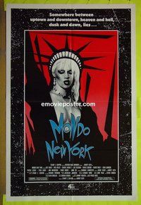 A819 MONDO NEW YORK one-sheet movie poster '88 Harvey Keith, Karen Finley