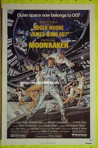 A831 MOONRAKER one-sheet movie poster '79 Roger Moore as James Bond