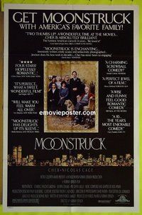 A834 MOONSTRUCK style C one-sheet movie poster '87 Cher, Nicholas Cage