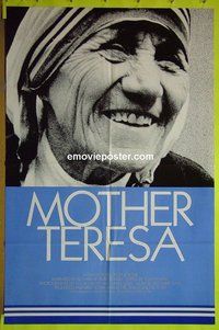 A841 MOTHER TERESA one-sheet movie poster '86 nun documentary!