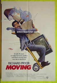 A847 MOVING int'l one-sheet movie poster '87 Richard Pryor, Dana Carvey