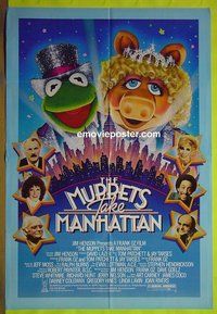 A858 MUPPETS TAKE MANHATTAN one-sheet movie poster '84 Jim Henson