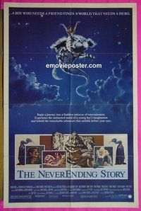 A883 NEVERENDING STORY one-sheet movie poster '84 Wolfgang Petersen