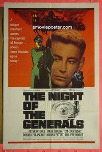 A889 NIGHT OF THE GENERALS one-sheet movie poster '67 Peter O'Toole