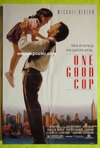 A911 ONE GOOD COP DS one-sheet movie poster '91 Michael Keaton, Rene Russo
