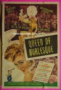 A949 QUEEN OF BURLESQUE one-sheet movie poster '46 Evelyn Ankers