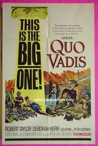A950 QUO VADIS one-sheet movie poster R64 Taylor, Kerr, Ustinov