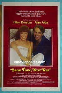 A984 SAME TIME NEXT YEAR style B one-sheet movie poster '78 Alda
