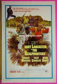 A991 SCALPHUNTERS one-sheet movie poster '68 Burt Lancaster, Davis