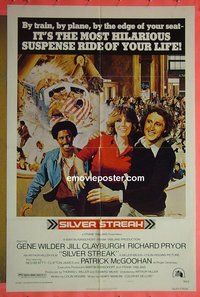 B008 SILVER STREAK one-sheet movie poster '76 Gene Wilder, Richard Pryor