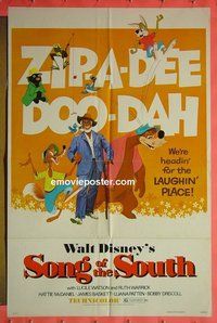 B018 SONG OF THE SOUTH one-sheet movie poster R80 Walt Disney, Uncle Remus