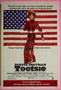 B085 TOOTSIE style B one-sheet movie poster '82 Dustin Hoffman