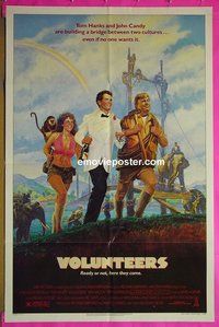 B115 VOLUNTEERS one-sheet movie poster '85 Tom Hanks, John Candy