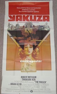C412 YAKUZA three-sheet movie poster '75 Robert Mitchum, Paul Schrader