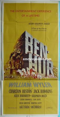 C192 BEN HUR int'l 3sh '60 Charlton Heston, directed by William Wyler