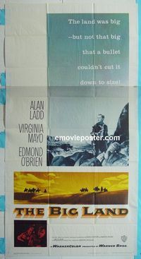 C197 BIG LAND three-sheet movie poster '57 Alan Ladd, Virigina Mayo