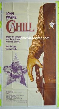 C216 CAHILL three-sheet movie poster '73 classic John Wayne!