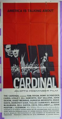 C218 CARDINAL three-sheet movie poster '64 Tryon, Schneider, Saul Bass art!