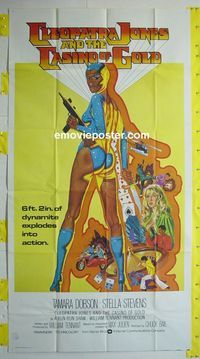 C228b CLEOPATRA JONES & THE CASINO OF GOLD three-sheet movie poster '75