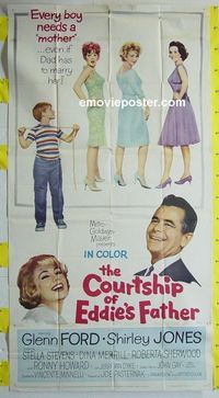 C239 COURTSHIP OF EDDIE'S FATHER three-sheet movie poster '63 Glenn Ford
