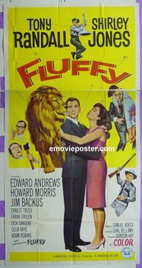 C279 FLUFFY three-sheet movie poster '65 Tony Randall, Shirley Jones