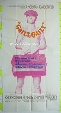 C283 GAILY, GAILY three-sheet movie poster '70 Beau Bridges, Brian Keith
