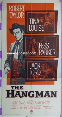 C300 HANGMAN three-sheet movie poster '59 Robert Taylor, Louise, Parker