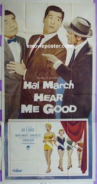 C302 HEAR ME GOOD three-sheet movie poster '57 Hal March, Joe E. Ross
