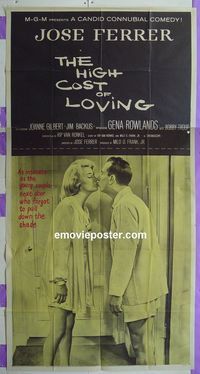 C306 HIGH COST OF LOVING three-sheet movie poster '58 Gena Rowlands, Ferrer