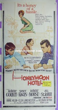C313 HONEYMOON HOTEL three-sheet movie poster '64 Robert Goulet, Kwan