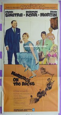 C343 MARRIAGE ON THE ROCKS three-sheet movie poster '65 Frank Sinatra