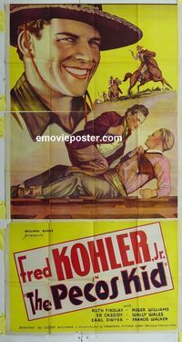 C367 PECOS KID three-sheet movie poster '35 Fred Kohler Jr.