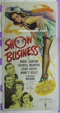 C380 SHOW BUSINESS three-sheet movie poster '44 Eddie Cantor, George Murphy