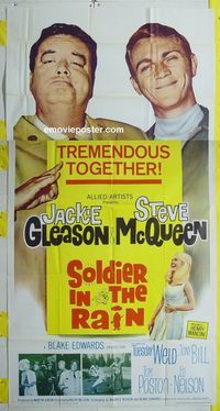 C382 SOLDIER IN THE RAIN three-sheet movie poster '64 Steve McQueen, Gleason