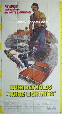 C404 WHITE LIGHTNING three-sheet movie poster '73 Burt Reynolds