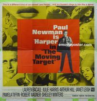 C152 HARPER six-sheet movie poster '66 Paul Newman, Lauren Bacall