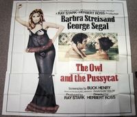C162 OWL & THE PUSSYCAT six-sheet movie poster '71 Barbra Streisand, Segal