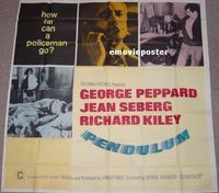C163 PENDULUM six-sheet movie poster '69 George Peppard, Jean Seberg