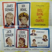 C136 BELL, BOOK & CANDLE six-sheet movie poster '58 James Stewart, Novak