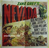 C158 NEVADA six-sheet movie poster '44 Robert Mitchum, Anne Jeffreys
