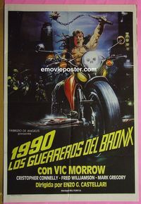 C417 1990: THE BRONX WARRIORS Argentinean movie poster '83 bikers!