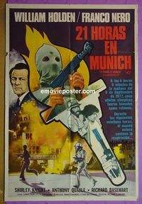C420 21 HOURS AT MUNICH Argentinean movie poster '76 William Holden